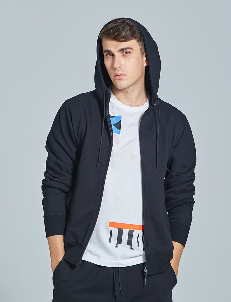 y3classicbacklogohoodiey3经典男士连帽开衫卫衣36fn3363黑色s