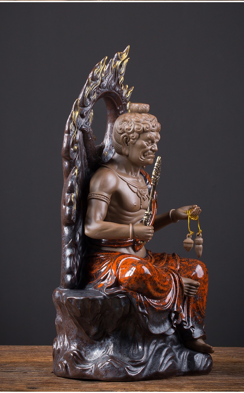 王顺手造不动明王佛像神像家用供奉摆件十二生肖属鸡守护神陶瓷佛像