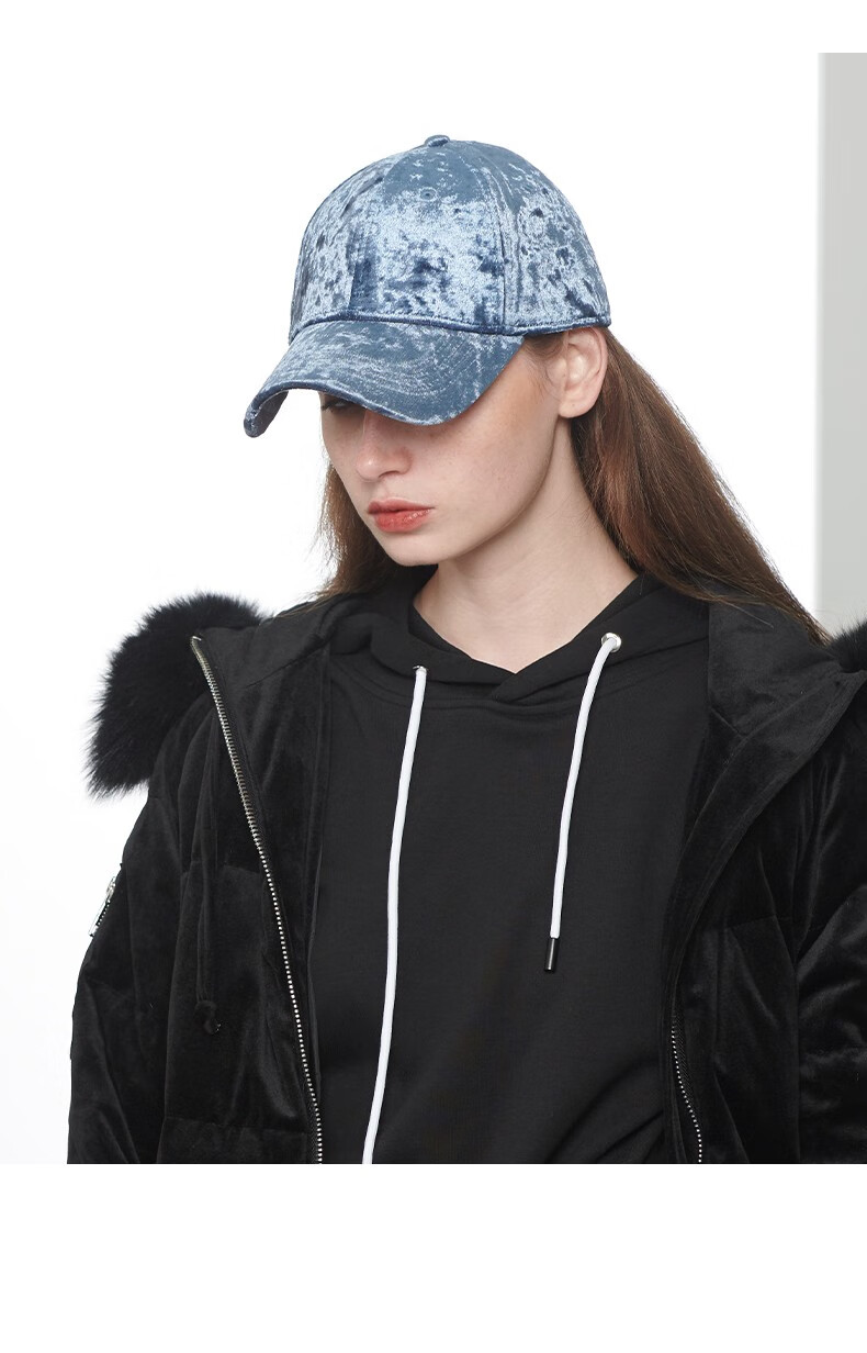 cacuss帽子女秋冬丝绒百搭时尚韩版棒球帽显脸小大头围保暖鸭舌帽b03