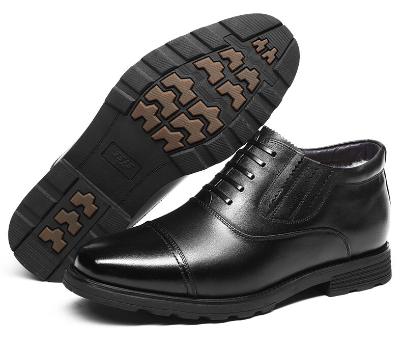 3515强人棉鞋男套脚商务正装棉皮鞋防寒保暖羊毛棉鞋男43