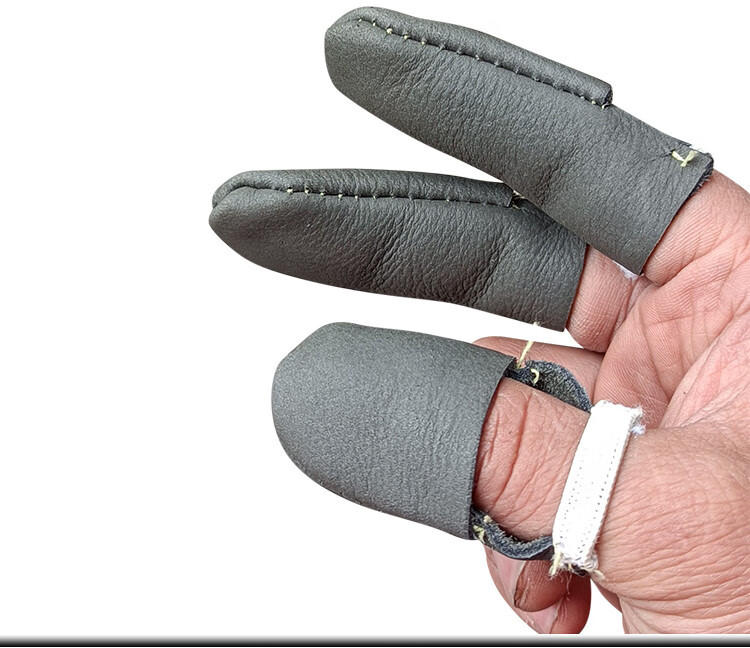 印咸牛皮加厚防烫手指套耐磨隔热防刺防扎防滑打磨保护用品 指套