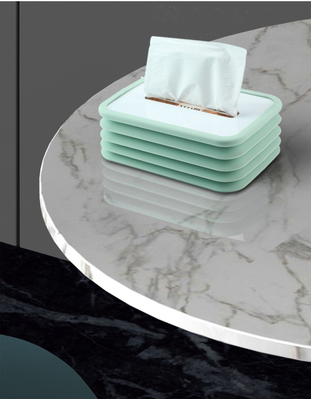 硅胶纸巾盒折叠升降抽纸盒家用客厅桌面茶几简约创意风琴餐巾纸盒4个