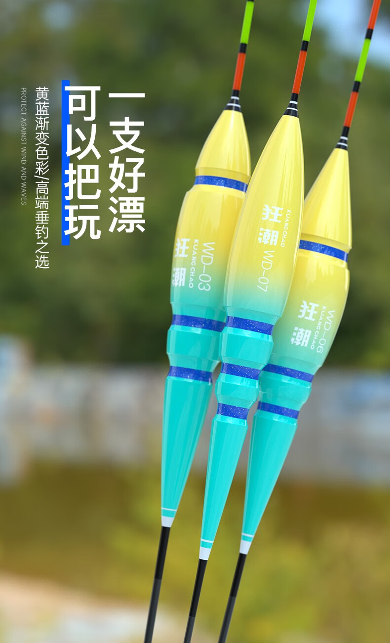 狂潮大物漂浮钓鲢鳙专用浮漂超醒目行程截口鱼漂抗走水防风浪野钓wd01