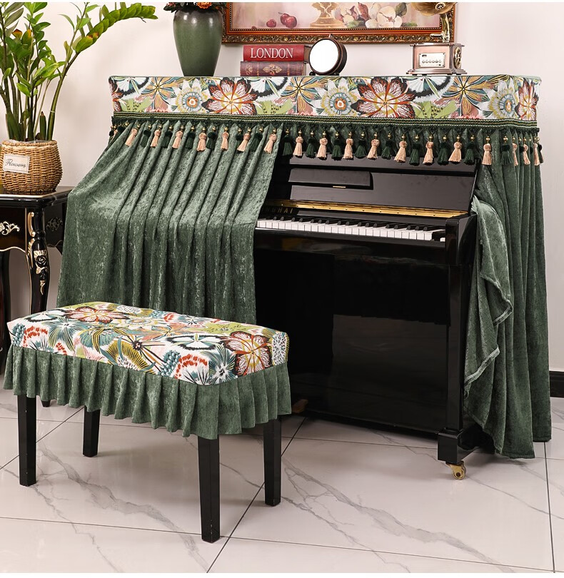 薇安卡钢琴罩【轻奢欧式雪尼尔】全罩高档奢华全包钢琴罩套钢琴布盖布