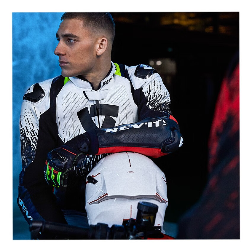 revitquantum2air量子2摩托车骑行服套装男夏季网眼透气防摔黑红m