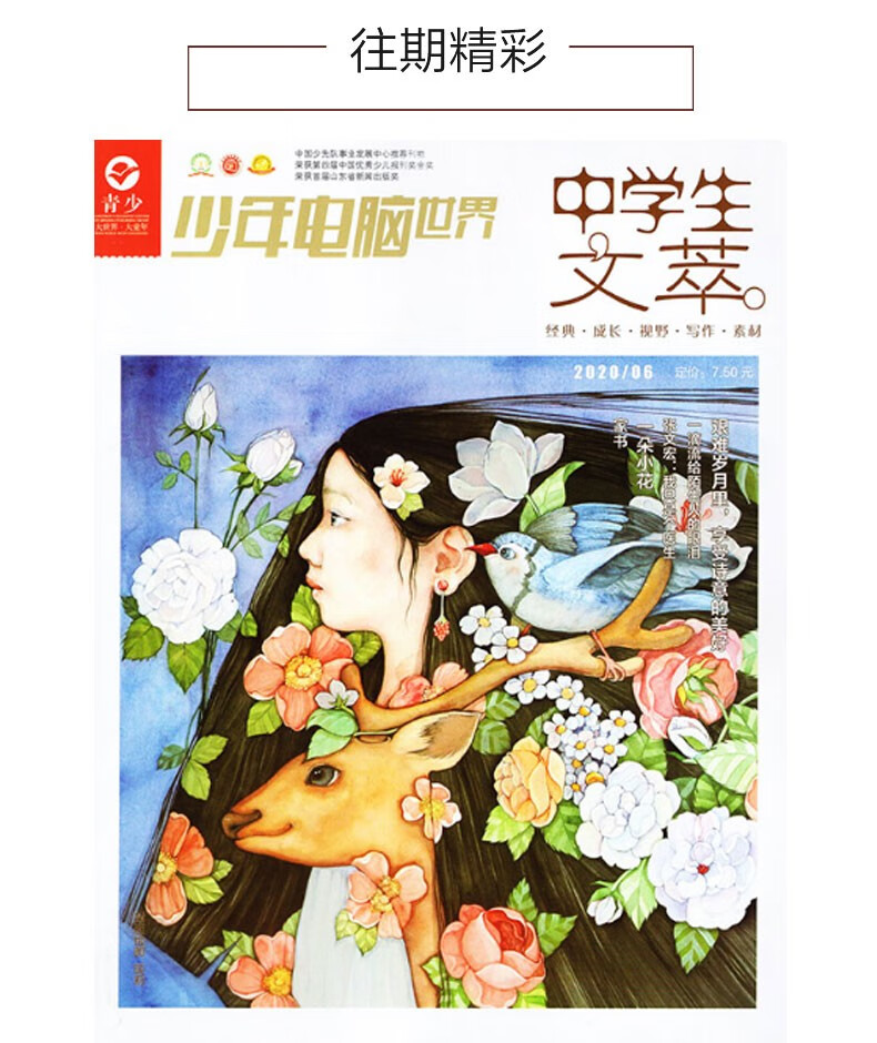 青少中学生文萃杂志2021年全年杂志订阅8月起订一年共12期