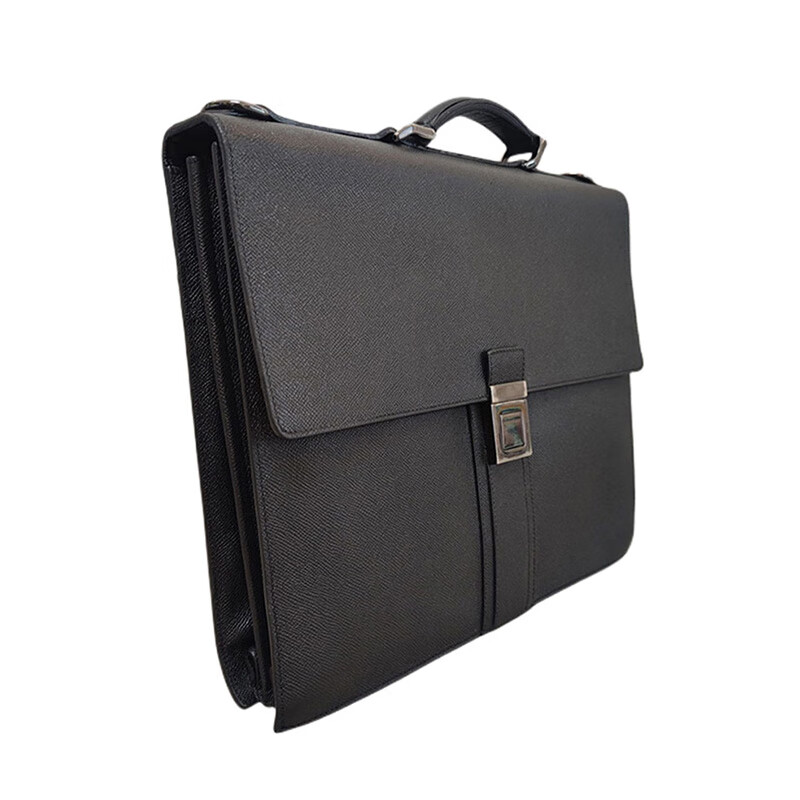 巴宝莉/burberry黑色牛皮手提公文包 男包 原价一万多 正品【图片