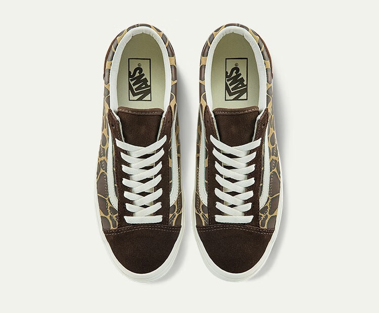 vans范斯官方棕色豹纹男鞋女鞋style36低帮板鞋运动鞋棕色445