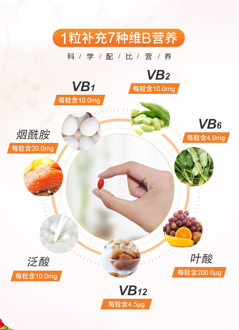 善元堂牌多种b族维生素片 500mg*40片 补充多种b族维生素的成人 5瓶装