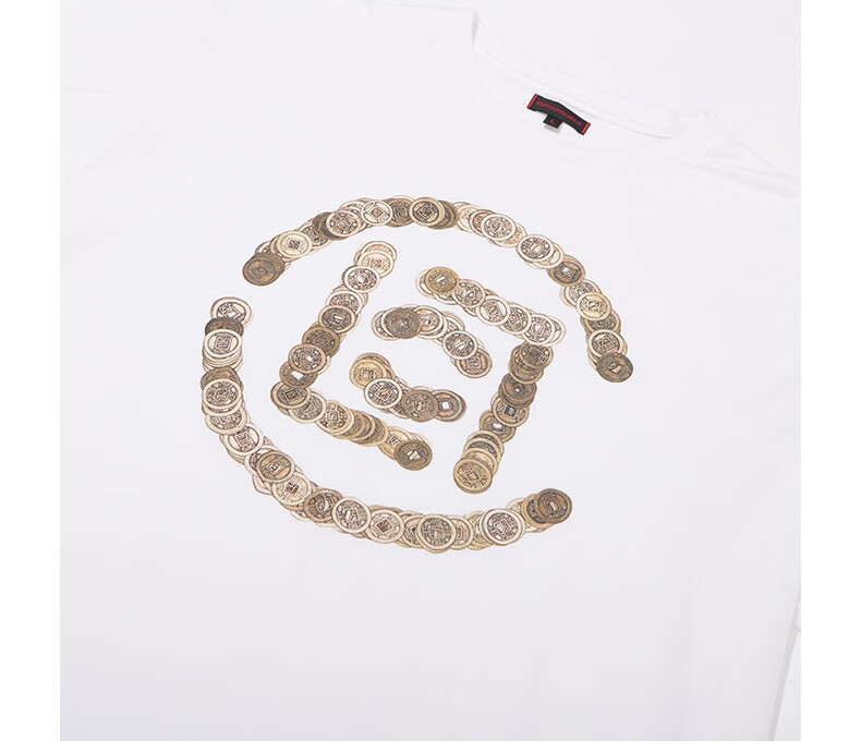 clot铜钱logo印花短袖t恤白色陈冠希主理白色00s