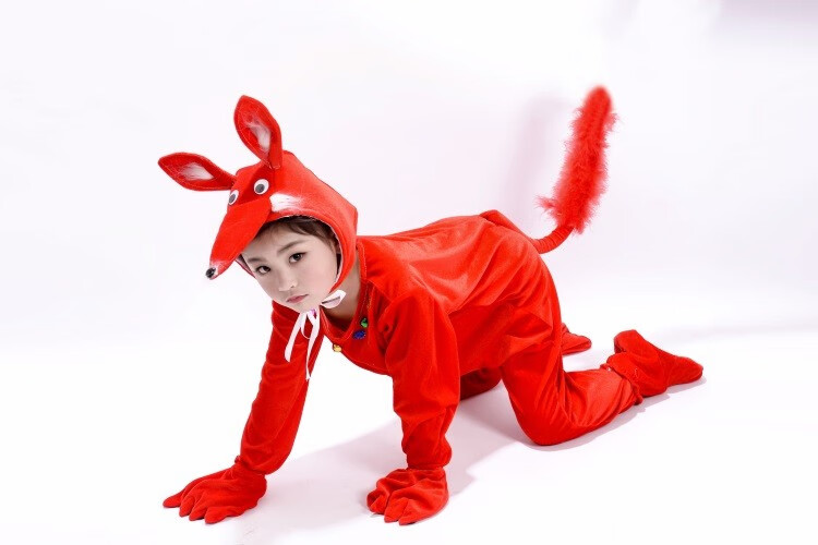 夏尔维纳儿童表演服 课本剧卡通造型服 红狐狸动物演出服装 小狐狸