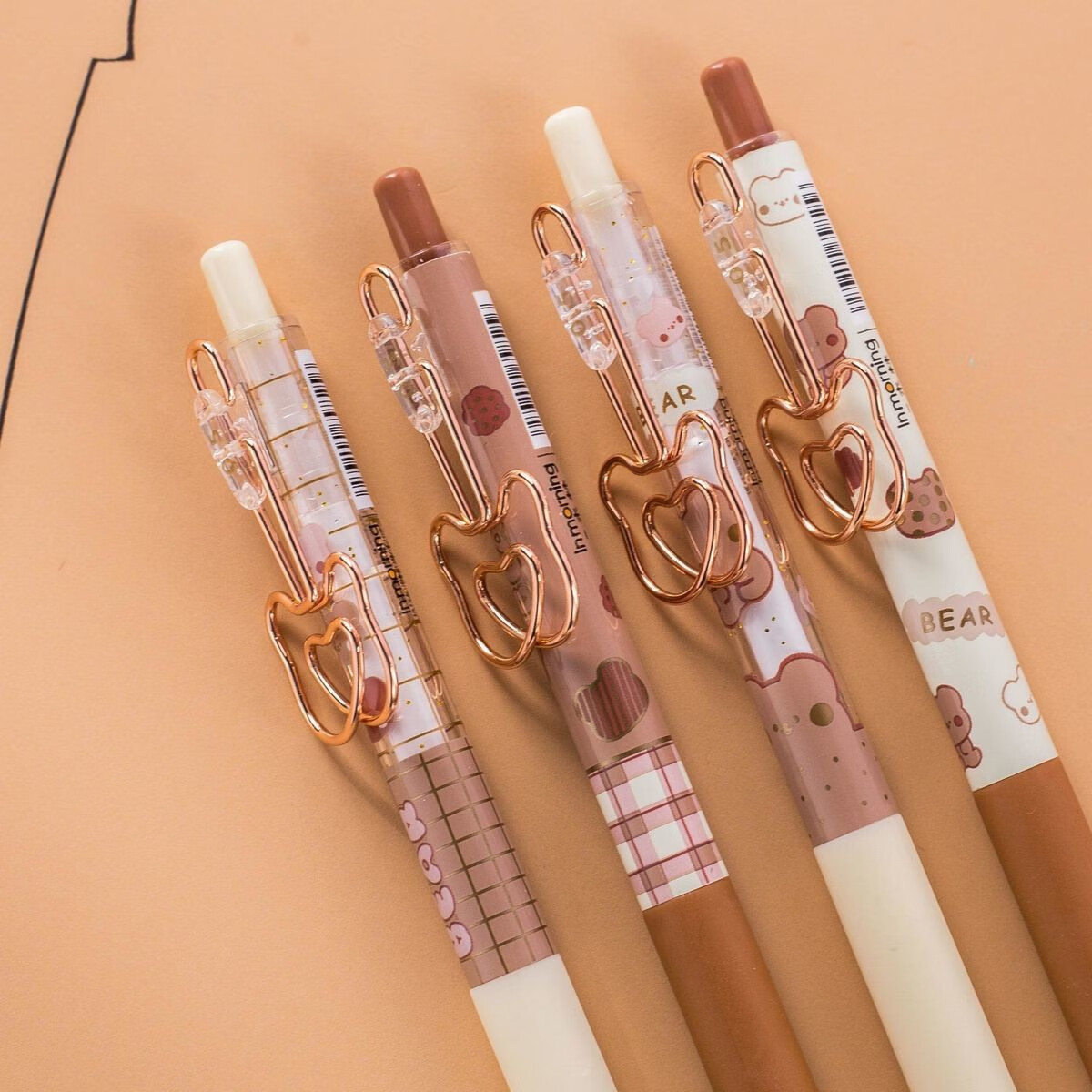 一木林 焦糖布丁熊按动中性笔0.