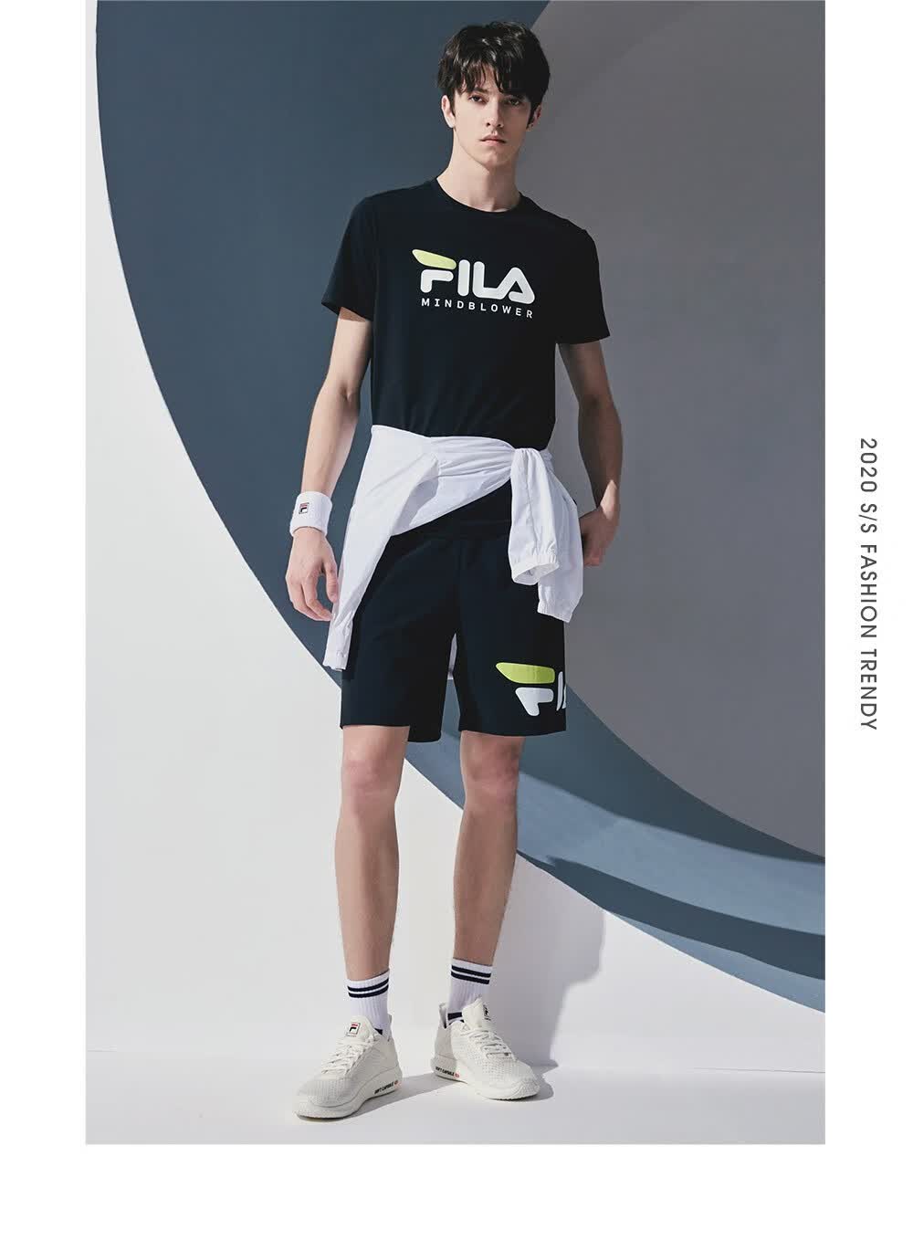 filaathletics斐乐男子短袖t恤2020夏新款运动跑步速干吸湿排汗多彩