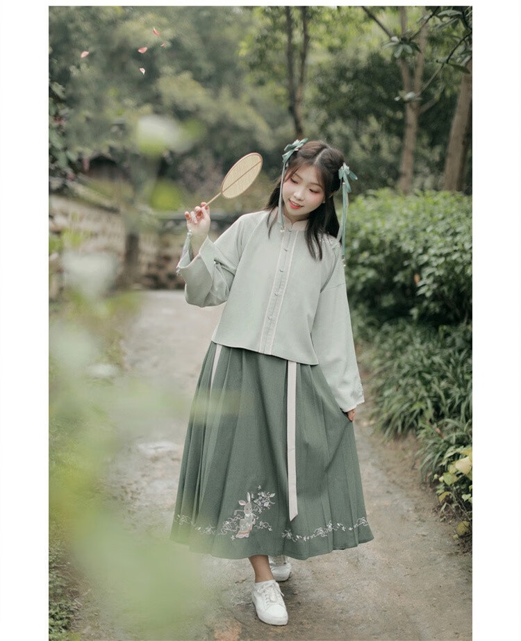 汉服女中国风超仙葬花吟学生森系裙子古风改良清新淡雅套装 葬花吟 m