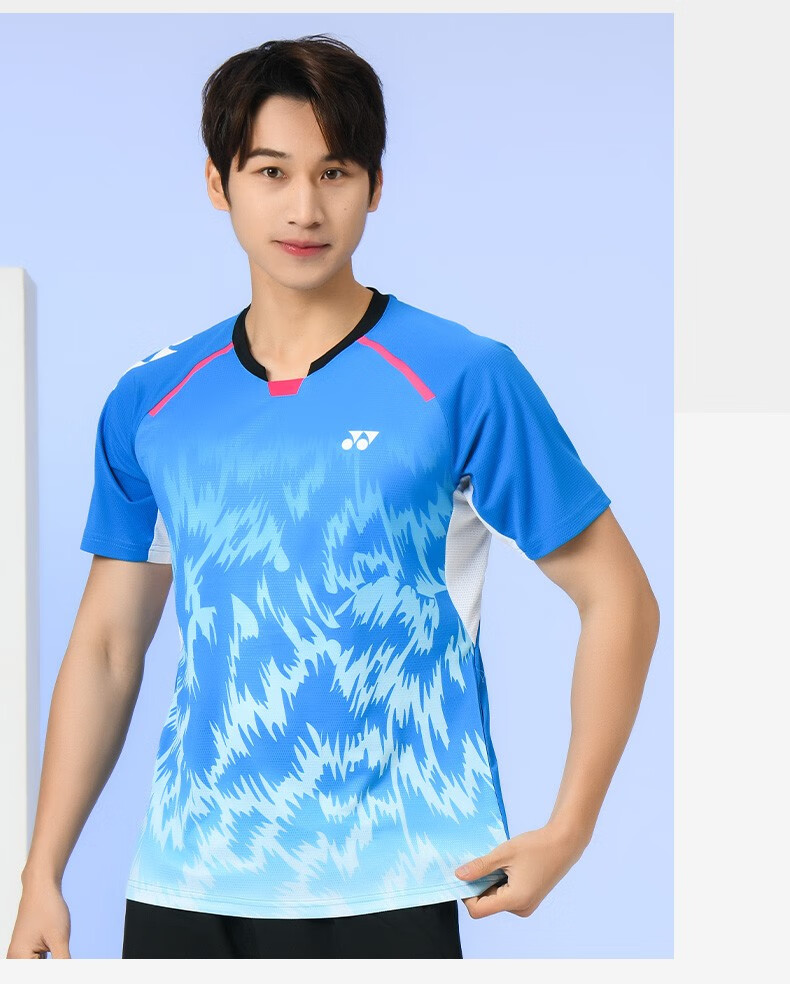 yonex尤尼克斯2022年春夏新款精选比赛系列运动短袖t恤210252bcr牛仔