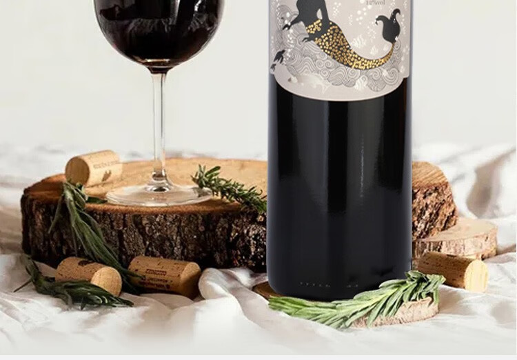 阿伦选 智利原瓶进口 美人鱼赤霞珠干红葡萄酒 单支【图片 价格 品牌