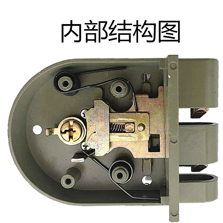 老式防盗门扣锁双林虎齿锁老虎锁外装门锁老式加厚锁头左开3550mm移门