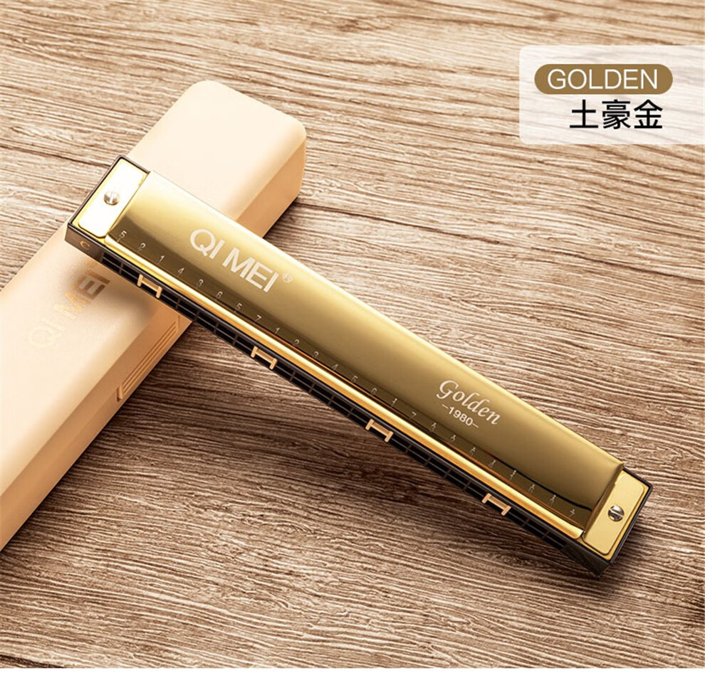 奇美24孔复音c大调口琴高级成人初学者学生儿童男女专业口风琴入门