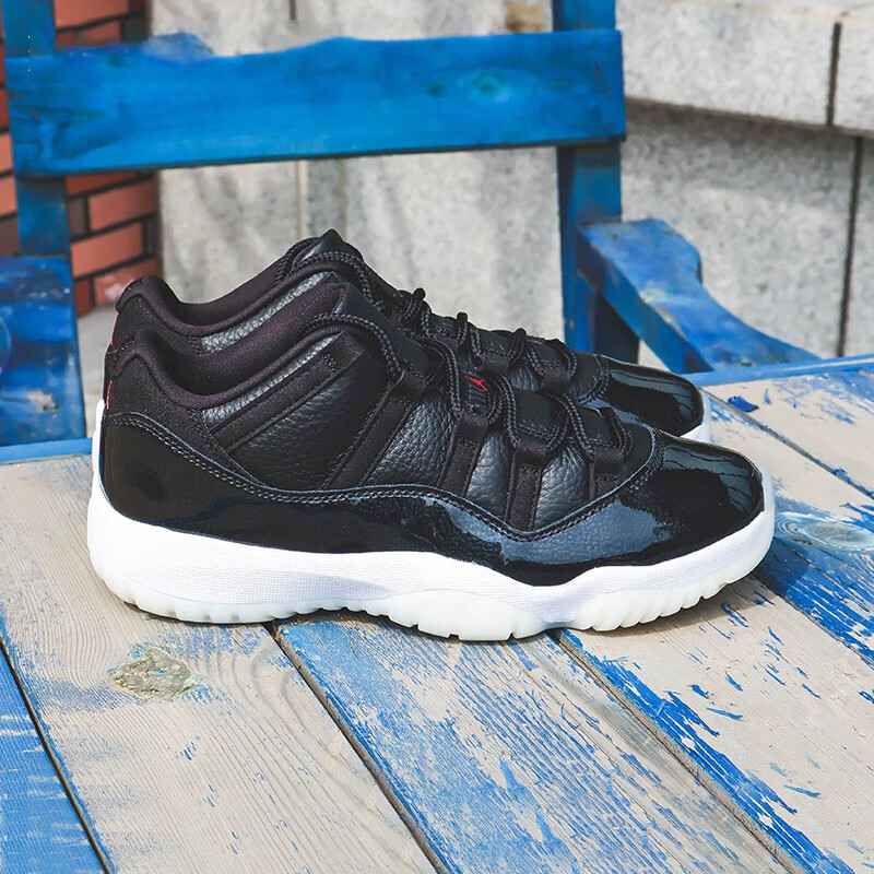 nike耐克 air jordan 11 low aj11黑色大魔王复古篮球鞋av2187-001 av