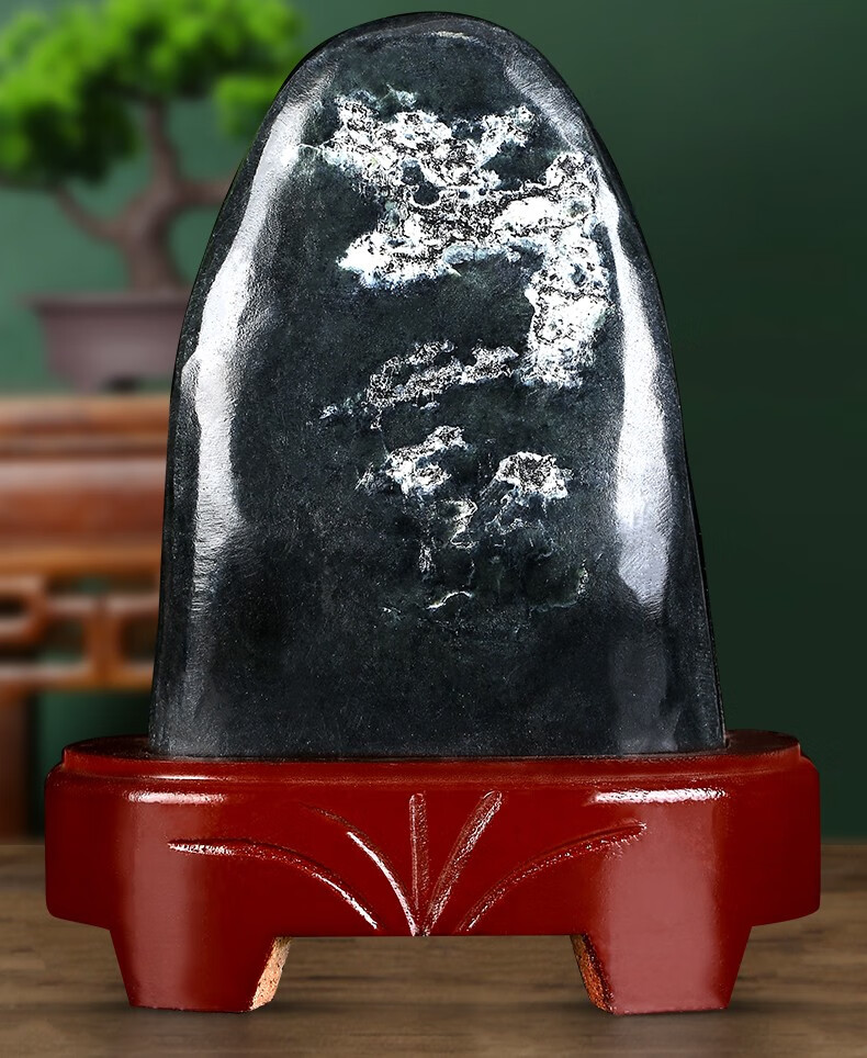 泰山石敢当泰山石墨玉石天然原石补缺角装修家居补角办公室靠山石头