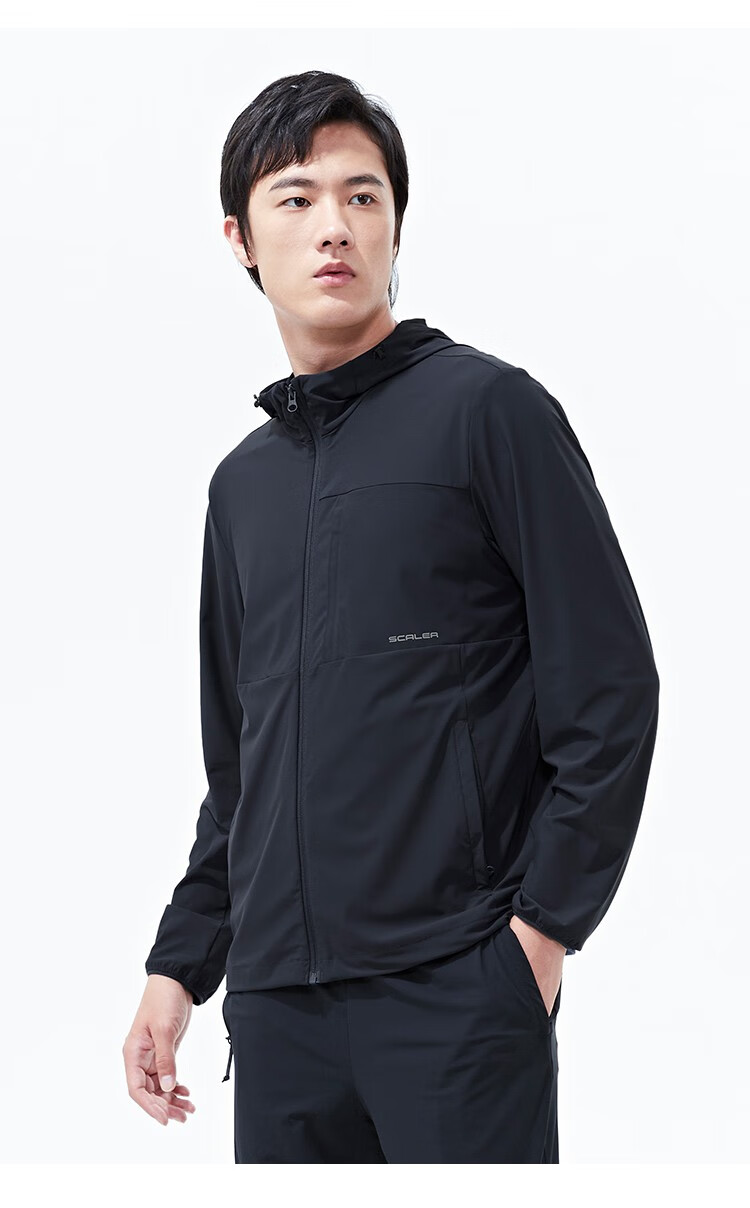 思凯乐户外防晒衣upf50防晒防紫外线亲肤高弹透气连帽经编防晒衣f