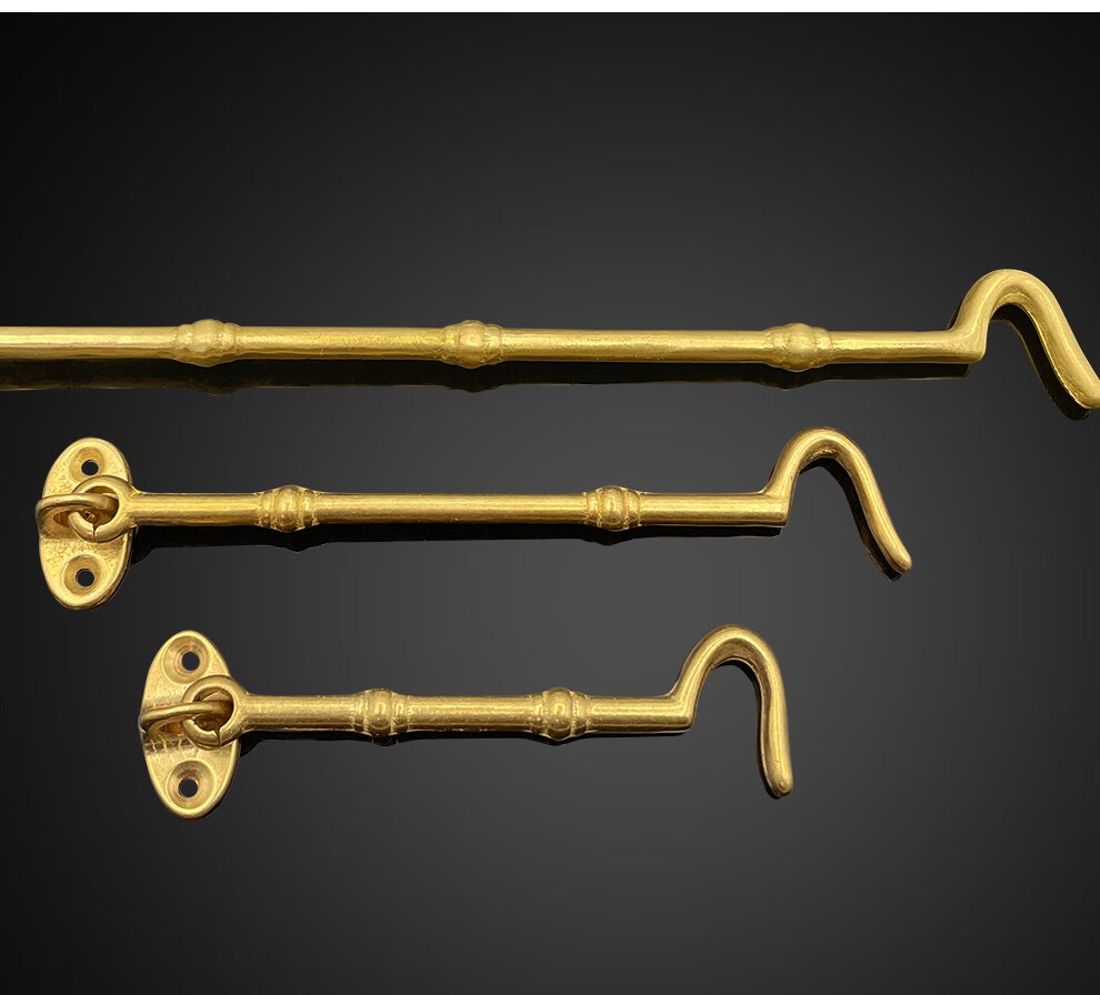 铠铜威全铜窗钩风钩窗户防风钩窗勾纯铜加粗固定门窗老式窗钩铜本色