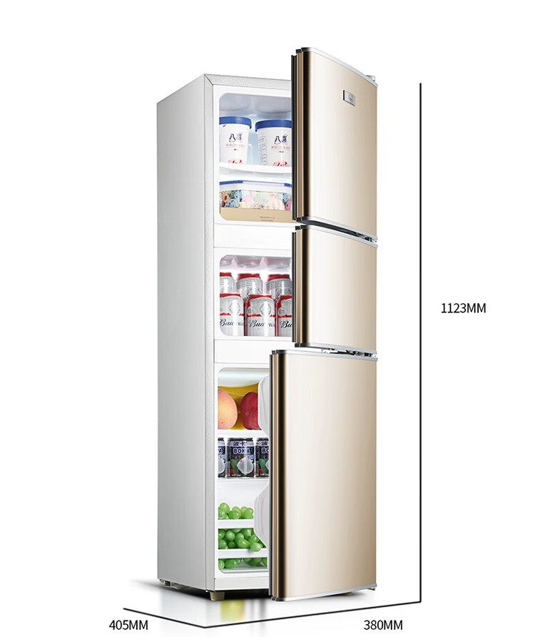 冰熊(bingxiong)小双门冰箱小型家用迷你电冰箱节能宿舍冷藏冷冻bcd