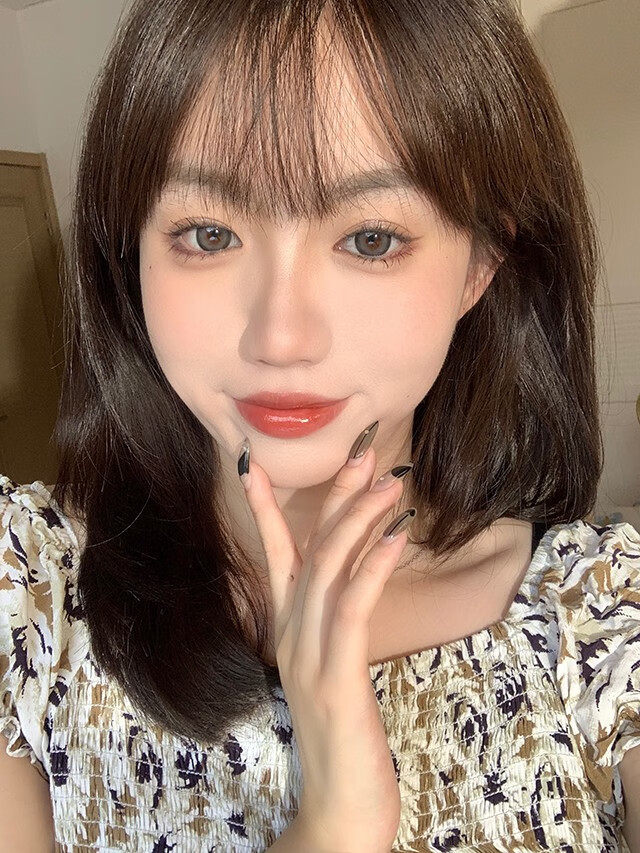 5mm大直径美瞳彩色隐形眼镜新国货10片 o-6 brown香草饼(另有售年抛