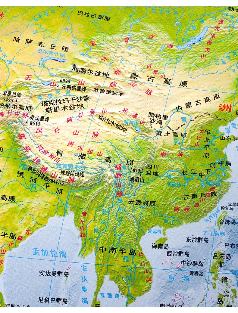 2021年 中国地理地图 世界地理地图 共2张 防水耐折 864*594mm