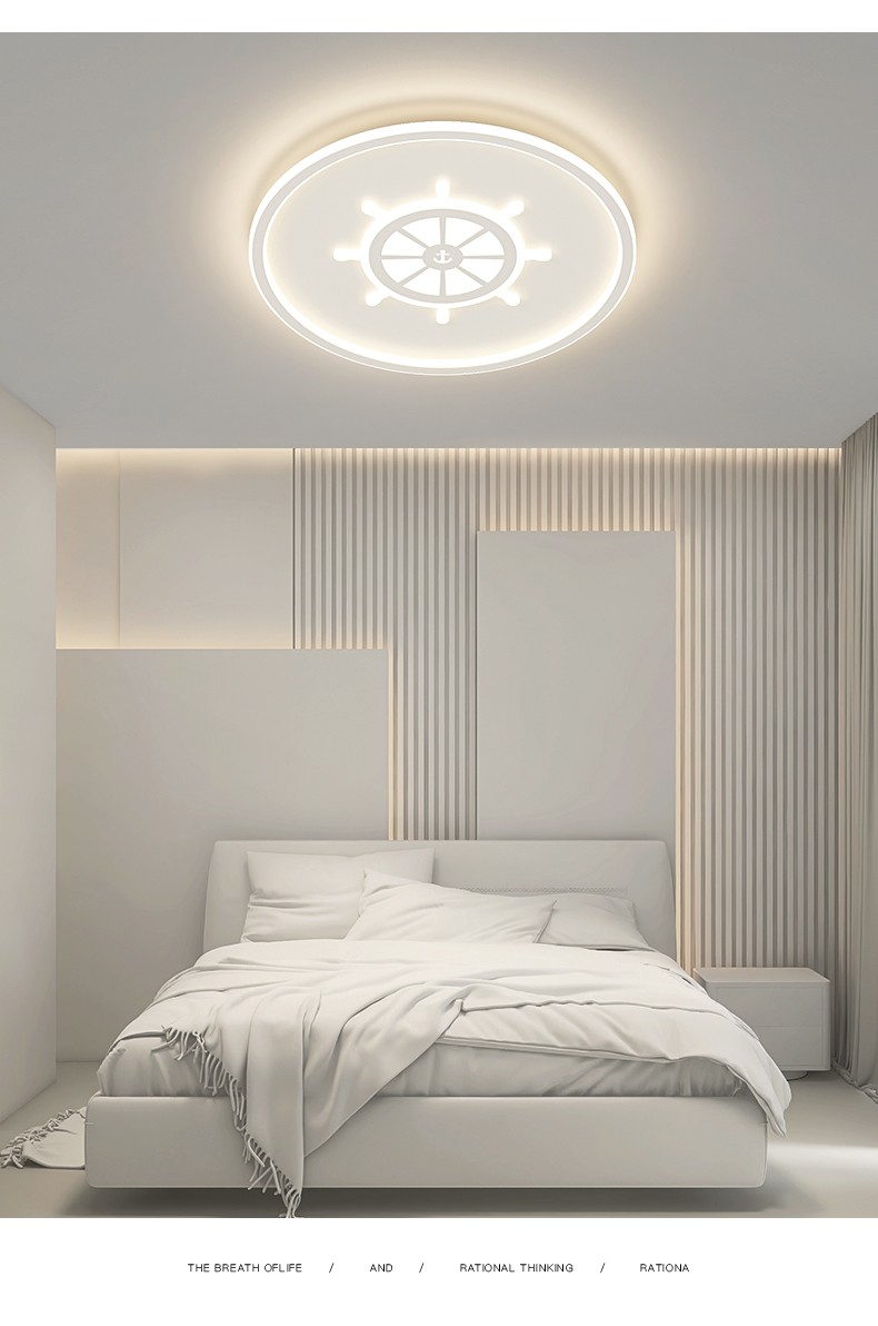 飞雄轻奢卧室灯客厅吸顶灯led后现代北欧灯饰大气简约次卧灯具a款暖光