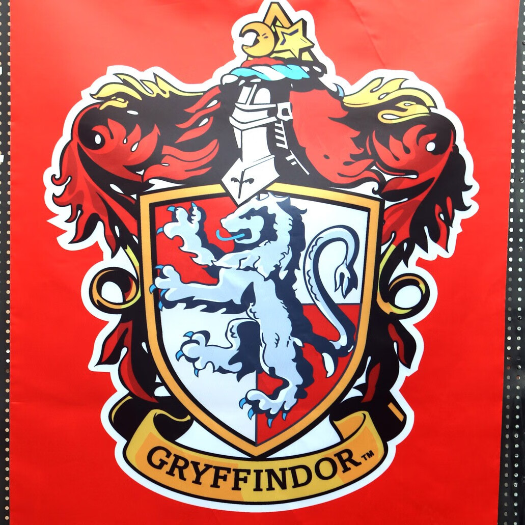 四大学院徽章标志班旗队旗海报彩色旗挂旗 霍格沃茨(125*70cm)【图片