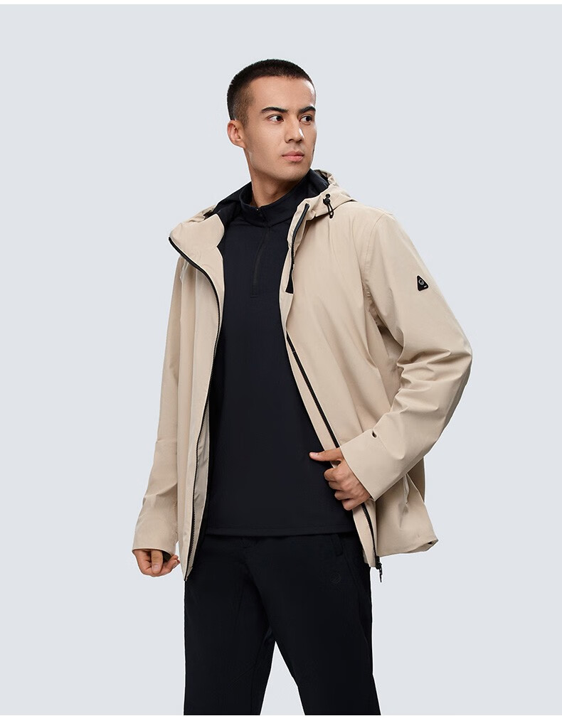 芬兰halti男士户外梭织外套石墨烯保暖秋冬运动夹克hwjcp54130s 沙