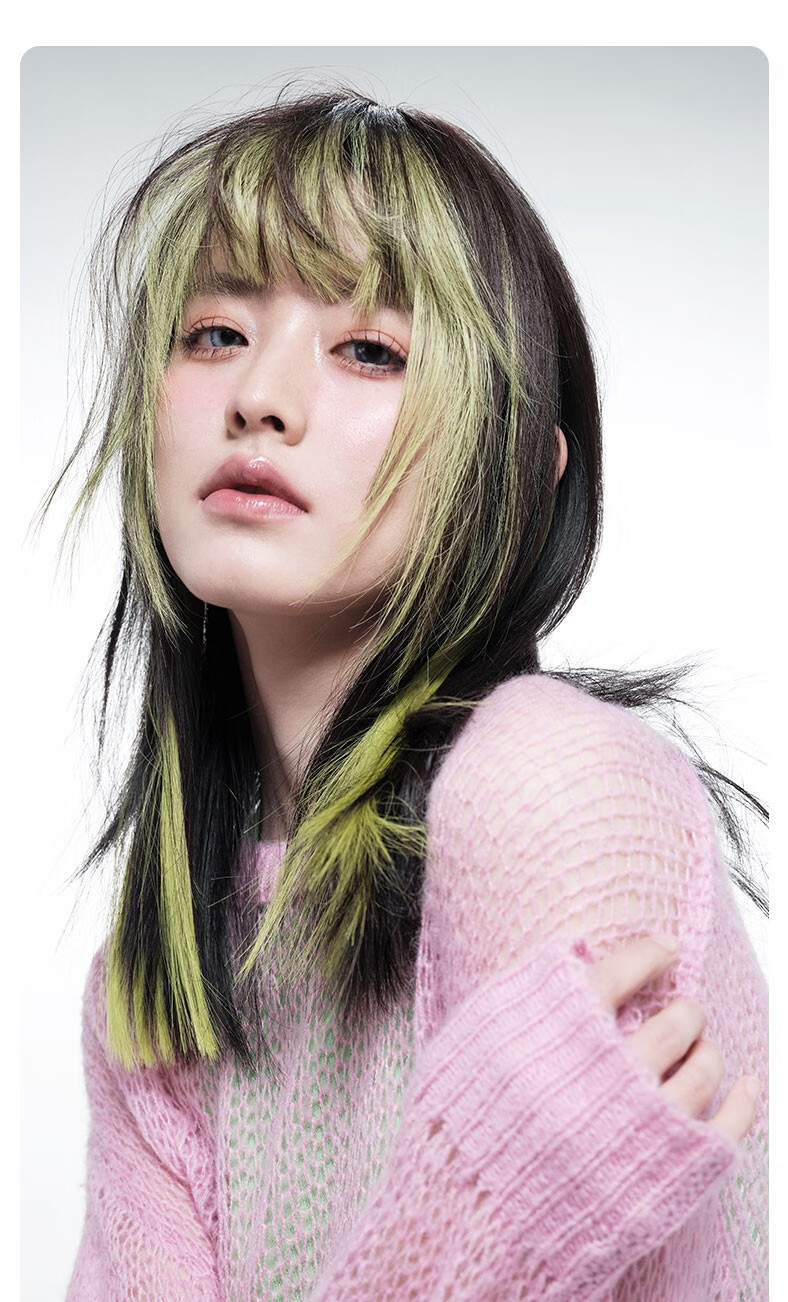 sleek假发片女时尚潮色刘海染全真人发头顶一片式补发块隐形无痕年度