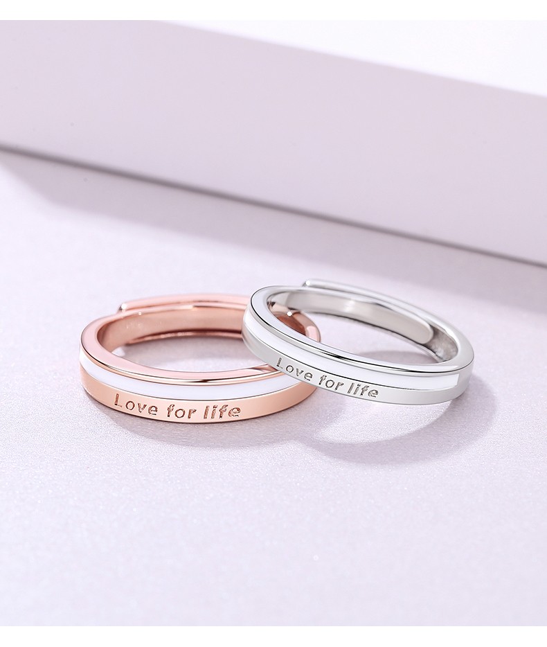 ock满天星戒指男女小众指环情侣对戒活口可刻字生日男友七夕情人节