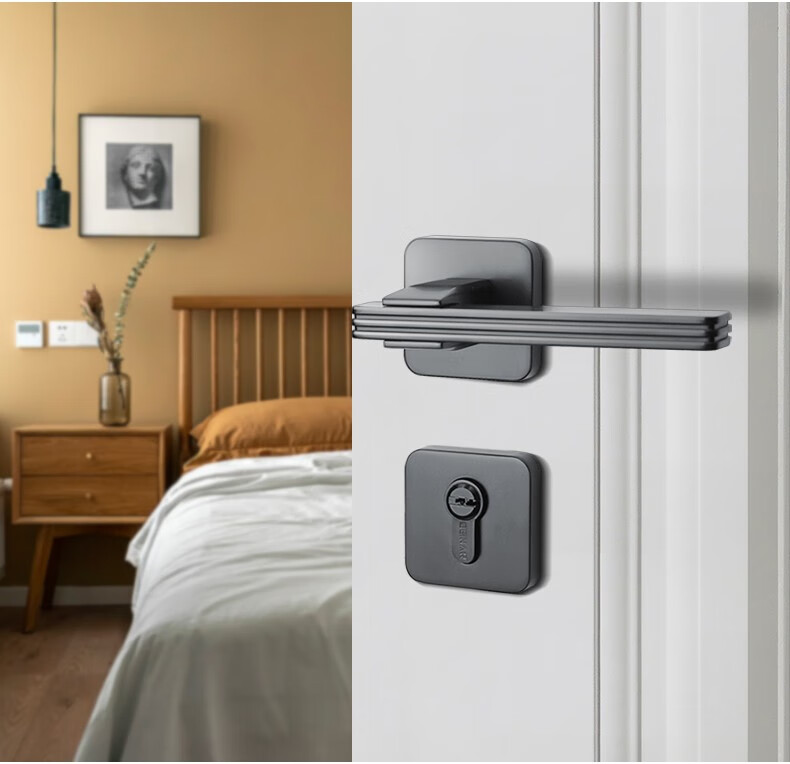 德国deinar迪纳门锁室内卧室房间门锁简约美式分体锁静音磁吸门锁套餐