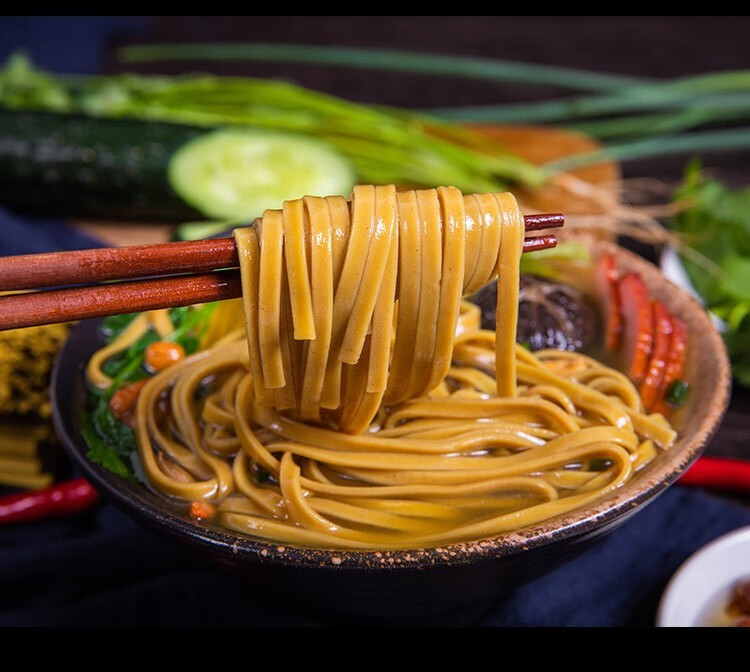 可渡河 可渡河苦荞面条贵州威宁特产荞麦面条70%苦荞含量杂粮速食挂面