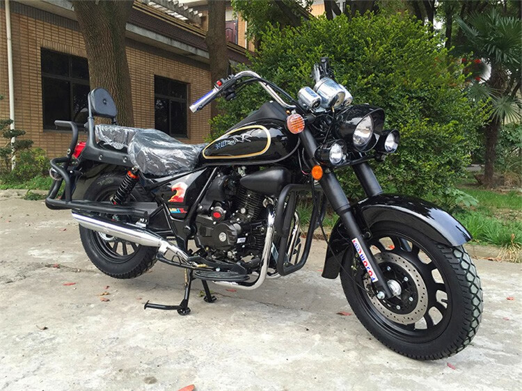 边箱国四风暴复古太子车摩托车200cc跑车可上牌整车磨砂黑一200cc风冷