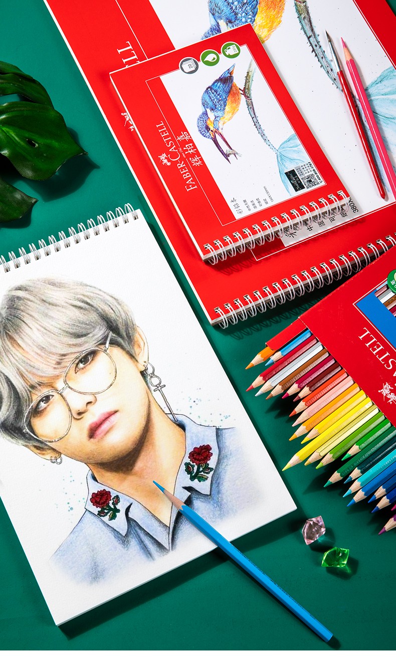 辉柏嘉(faber-castell) 彩铅本 水溶油性彩铅绘画本随身旅行初学者