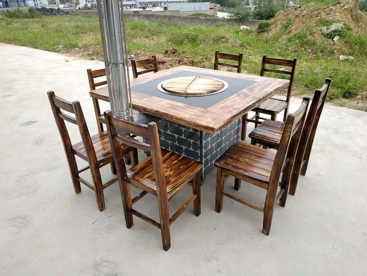 【可移动柴火鸡土灶台】农村柴火灶家用大锅台铁锅炖户外节能省柴带鼓