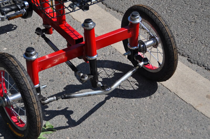 城市四轮中老年小型人力脚踏自行车买菜锻炼四轮代步车碟刹碟刹16寸前