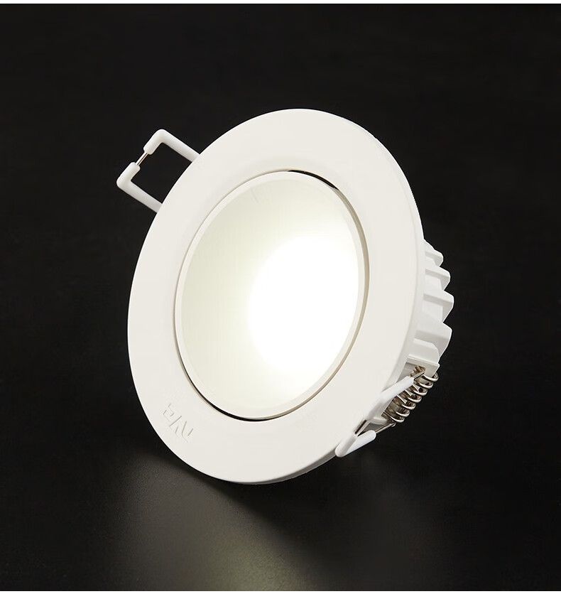 雷士照明射灯led天花灯服装店吊顶牛眼灯筒灯薄款3瓦暖白光开孔75cm