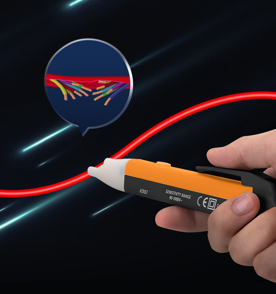 aneng断点测试智能测电笔非接触式数显多功能报警测断601一字螺丝电压