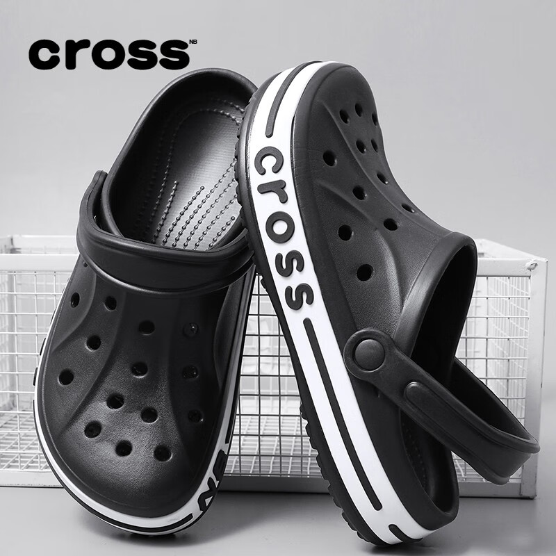 nb cross官方洞洞鞋男夏季拖鞋开车防滑男士沙滩鞋外穿凉鞋
 h01深