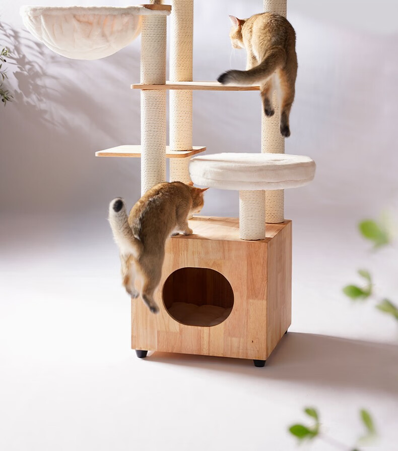 新品兽牌木居猫爬架实木大型猫架猫窝一体多层不占地猫树布偶缅因大猫