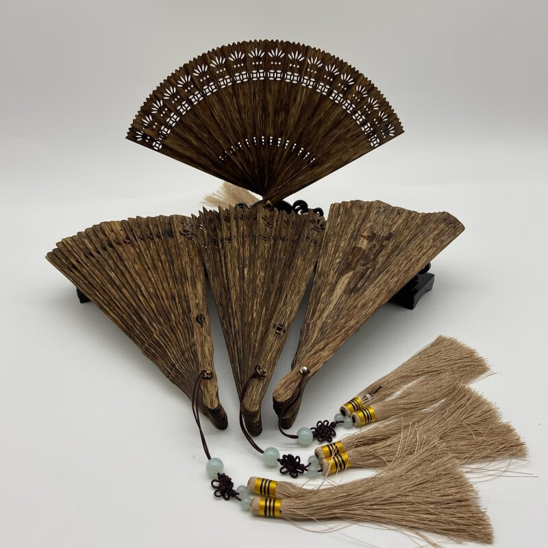 香悉(xiangxi) 崔氏香铺越南芽庄沉香扇子规格16/22cm保真天然黑油 送