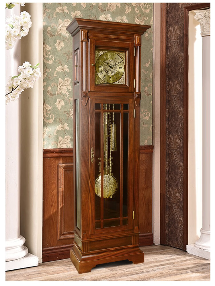 汉时hense中式机械落地钟客厅别墅复古大座钟创意摆钟德国赫姆勒机芯