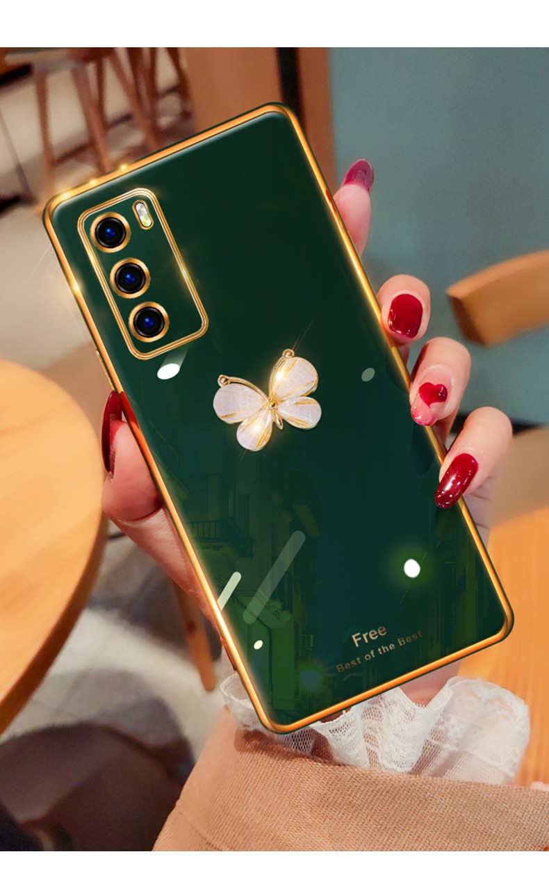 宏邦 华为p40手机壳 女款p40pro镜头全包防摔软壳 p40pro 奶奶灰