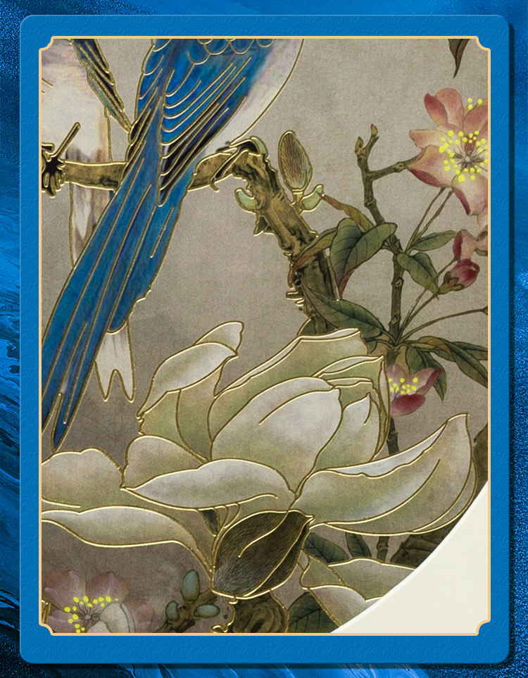 古铜官 客厅装饰画铜版画 手工錾刻铜版画《菊》