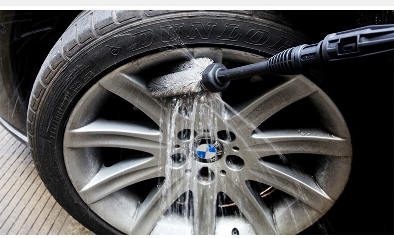 亿力高压洗车机原装配件洗车刷去污旋转通水毛刷轮毂刷擦车刷子洗车