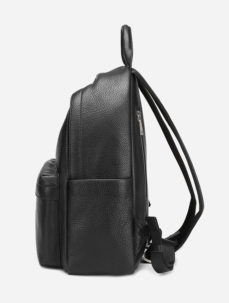 乔创轻奢男士双肩包商务休闲简约头层牛皮欧美时尚男包15英寸电脑包